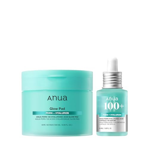 Anua PDRN Deep Hydrating Prep & Boost Duo,Youthful looking & Moisture Plumping Synergy, Salmon DNA, Hyaluronic Acid, Mini Sheet mask for Day & Night Routine, Korean skincare set | Amazon (US)