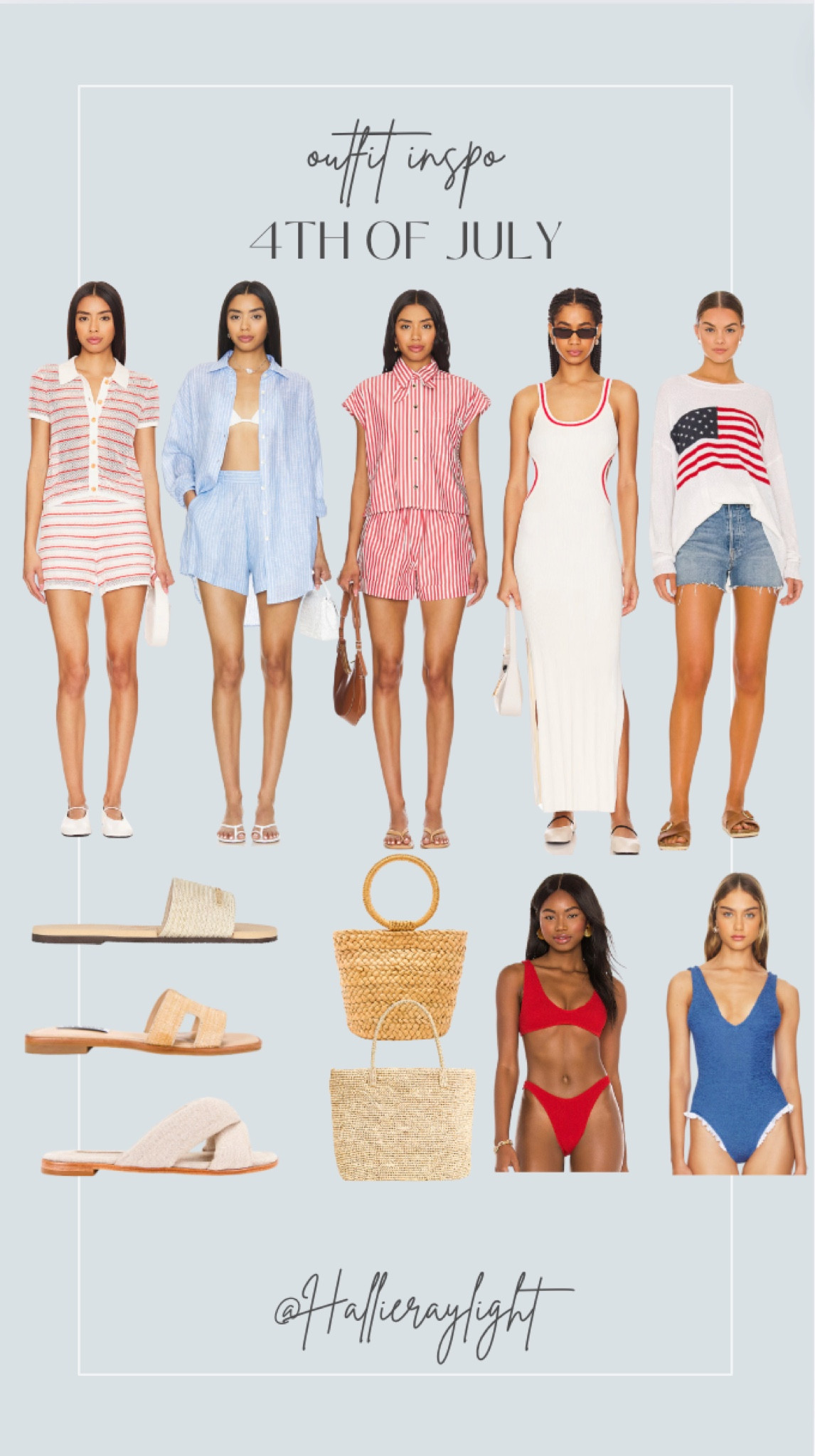 Revolve 4th of July outfit inspo 

#LTKShoeCrush #LTKFindsUnder100 #LTKSeasonal