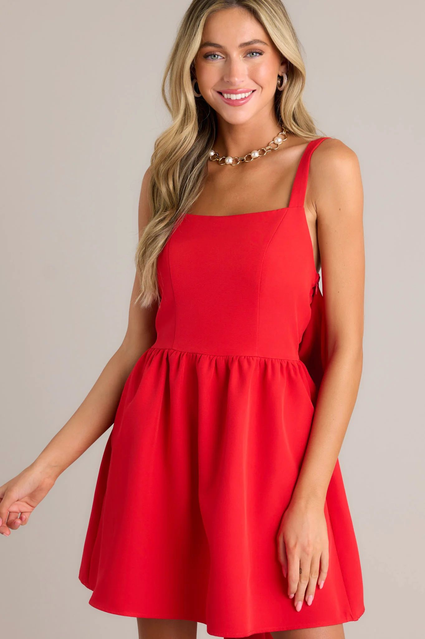 Elegant Essence Red Mini Dress | Red Dress