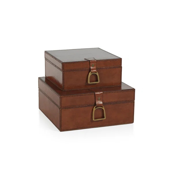 Harjivan Faux Leather Decorative Box | Wayfair North America