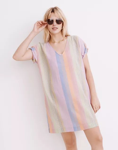 Cover-Up Tunic Dress in Rainbow Stripe | Madewell