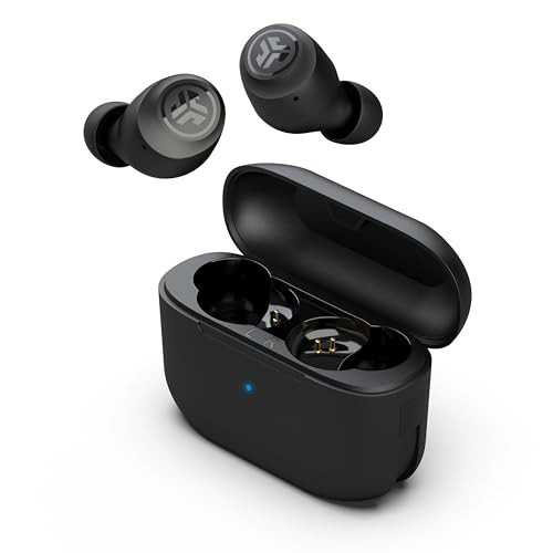 JLab Go Air Pop True Wireless Bluetooth Earbuds + Charging Case, Black, Dual Connect, IPX4 Sweat Resistance, Bluetooth 5.1 Connection, 3 EQ Sound Settings Signature, Balanced, Bass Boost | Amazon (US)