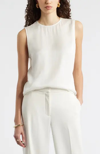Satin Scoop Neck Tank | Nordstrom
