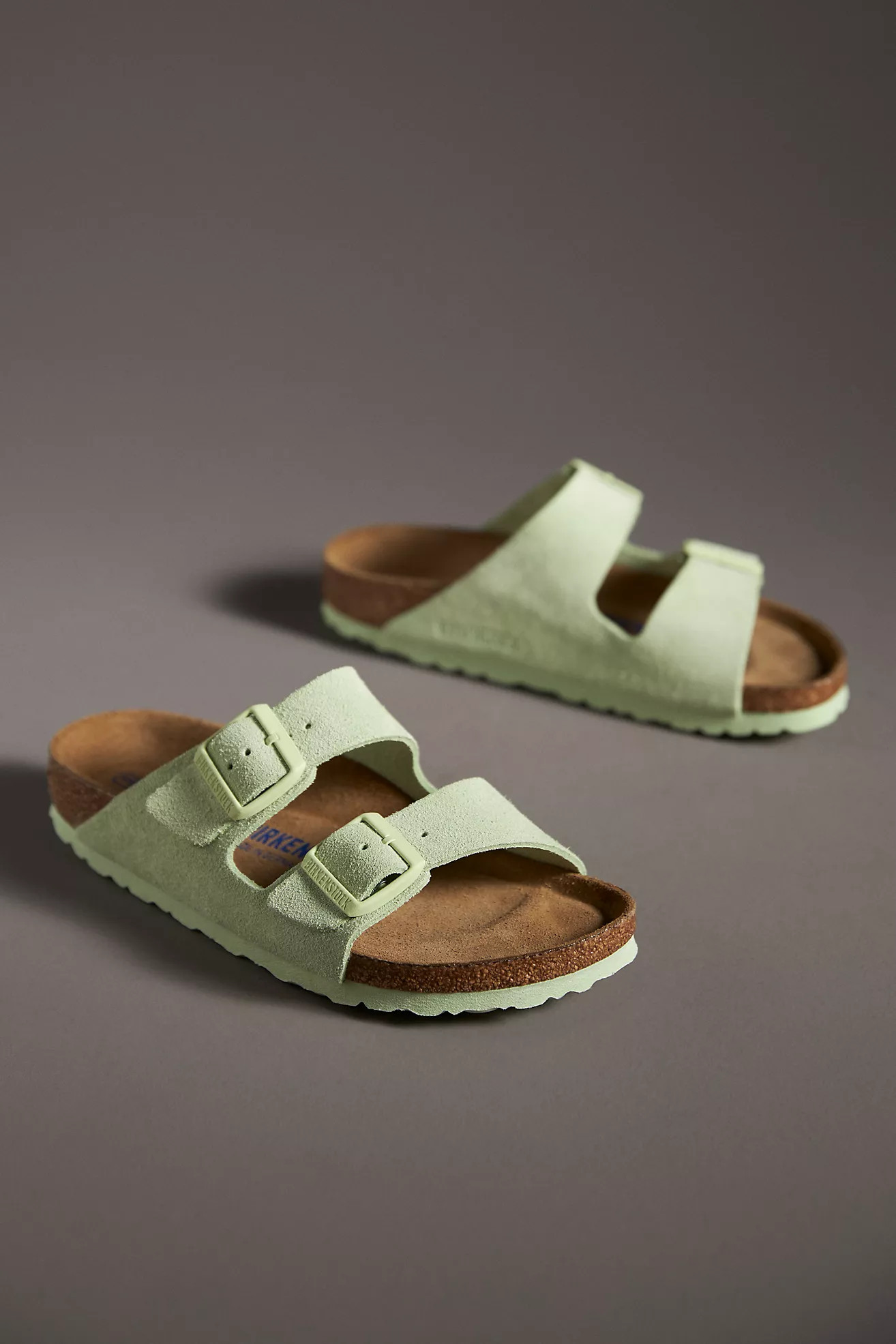Birkenstock Arizona Suede Soft Footbed Sandals | Anthropologie (US)