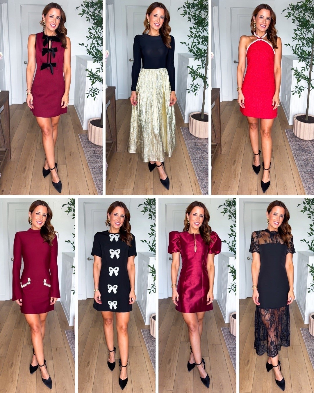 Holiday party outfits. Christmas party outfits. Party dresses. Christmas dresses. Holiday dresses. Bow dresses. Lace dresses. Sparkly dresses. Wearing XXS in each. Bow heels are TTS.

#LTKWedding #LTKTravel #LTKPetite