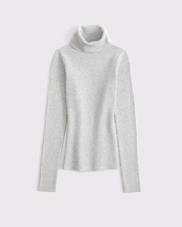 LuxeLoft Slim Ribbed Turtleneck Top | Abercrombie & Fitch (US)