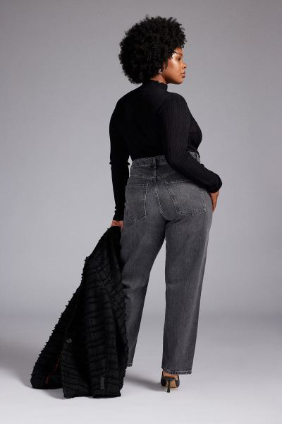 Tapered Regular Jeans - Dark gray - Ladies | H&M US | H&M (US + CA)