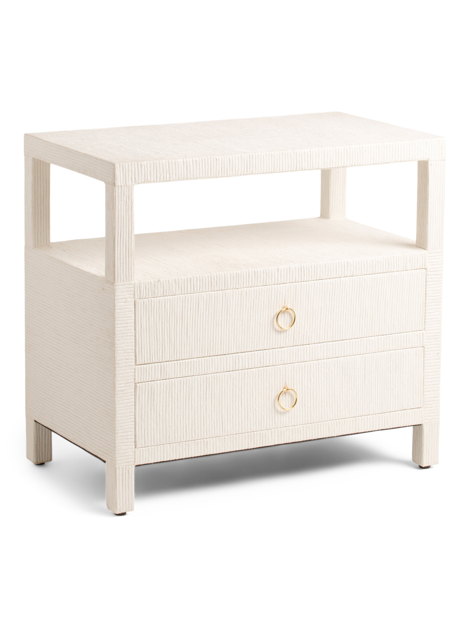 26in Two Drawer Raffia Side Table | Bedroom | Marshalls | Marshalls