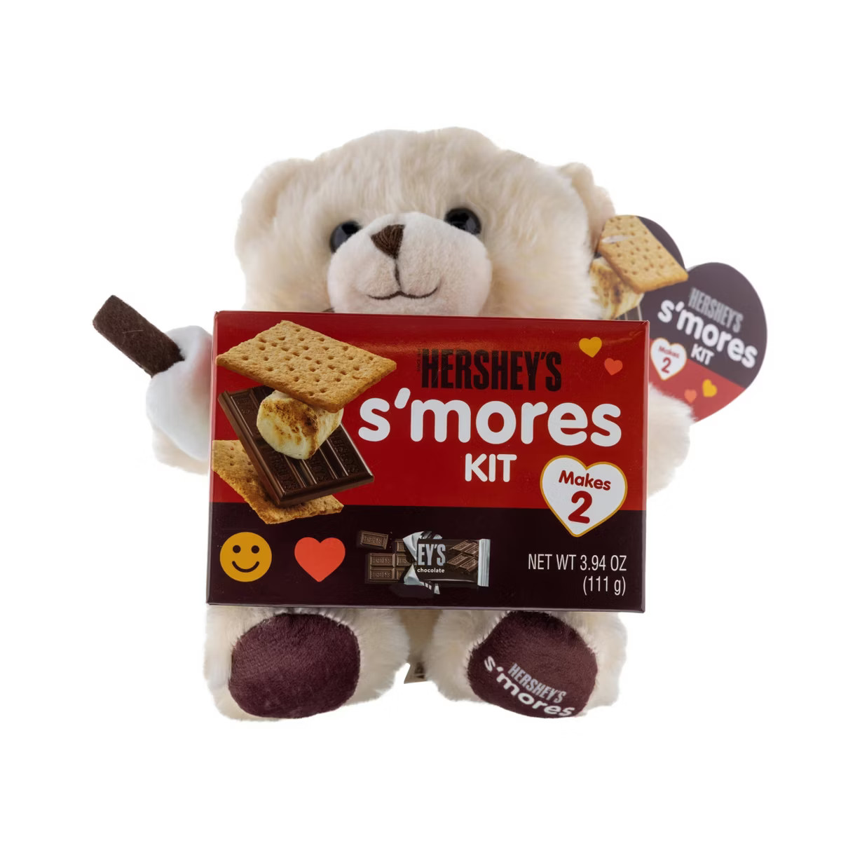 Hershey's Valentine's Smores Bear Plush - 3.94oz | Target