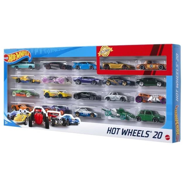 Hot Wheels Set of 20 Toy Sports & Race Cars in 1:64 Scale, Collectible Vehicles (Styles May Vary) | Walmart (US)