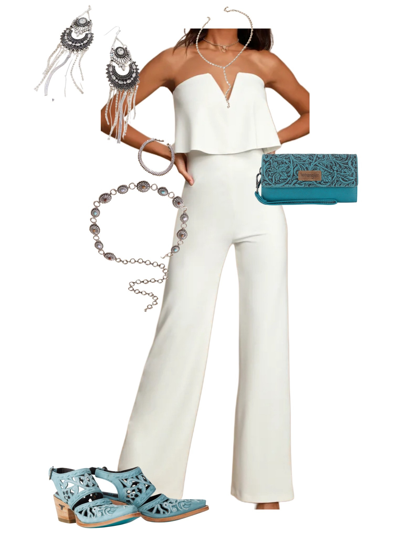 Western bridal look using white jumpsuit and powder blue heels!

#LTKShoeCrush #LTKWedding #LTKStyleTip