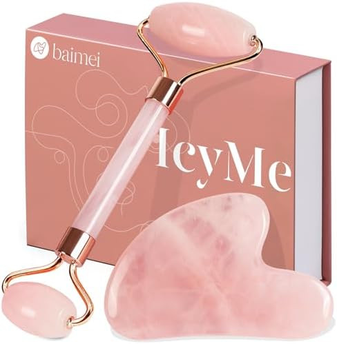 BAIMEI IcyMe Jade Roller & Gua Sha, Face Roller Redness Reducing Skin Care Tools, Self Care for W... | Amazon (US)