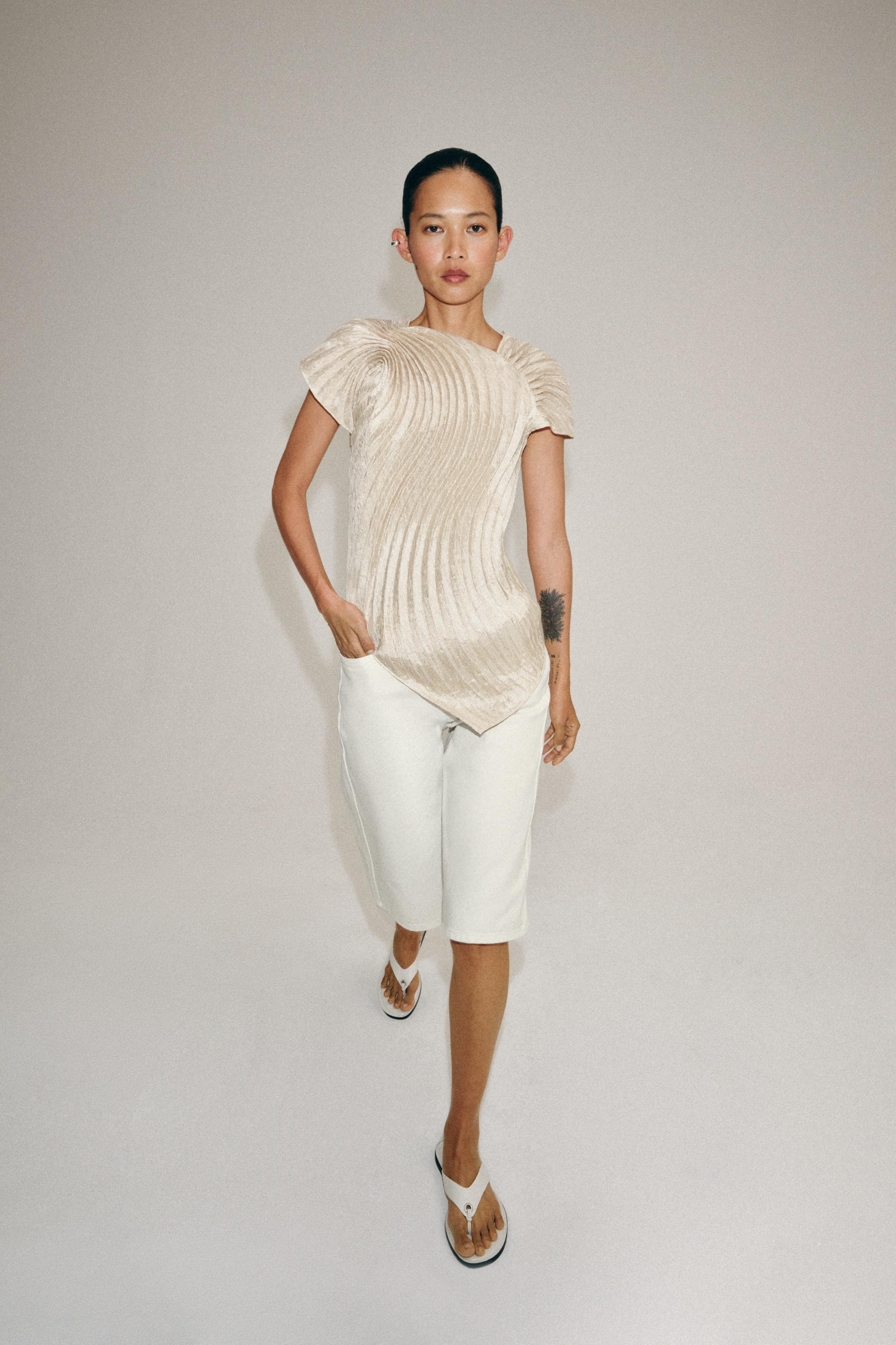ZW COLLECTION PLEATED TOP | Zara US