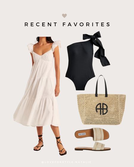 Recent Favorites | Abercrombie | White dress | Annie Bing tote | inspired sandals | Jcrew swim | white dress #LTKswim #LTKsalealert



#LTKstyletip #LTKSeasonal #LTKFind