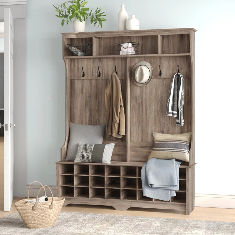 Gracie Hall Tree 60'' Wide with Bench | Wayfair North America