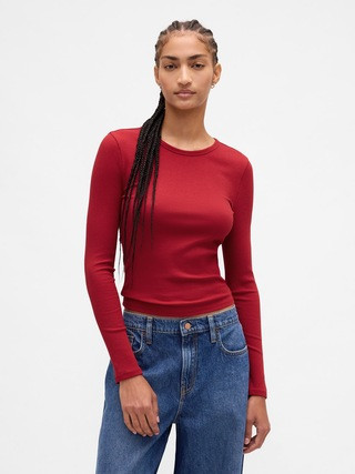 Modern Compact Rib Crop T-Shirt | Gap (US)