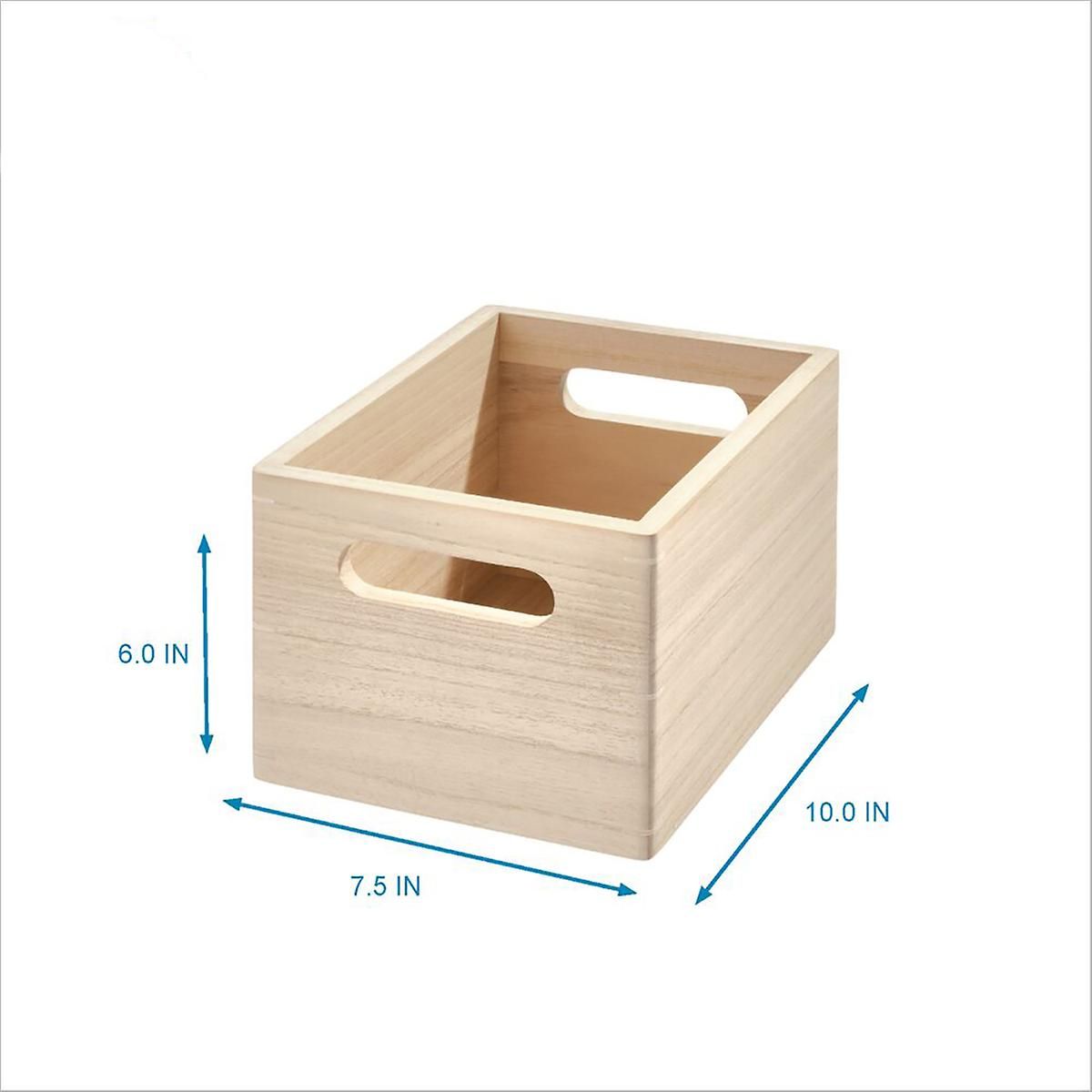 THE HOME EDIT Wooden All-Purpose Bin Sand | The Container Store
