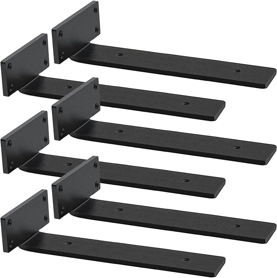 Shelf Brackets Heavy Duty Blind Shelf Brackets, 5mm Thick Rustic Shelf Brackets for Custom Wood S... | Amazon (US)