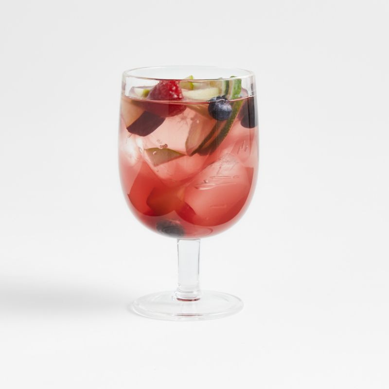 Stacking Acrylic Clear Wine Glass + Reviews | Crate & Barrel | Crate & Barrel