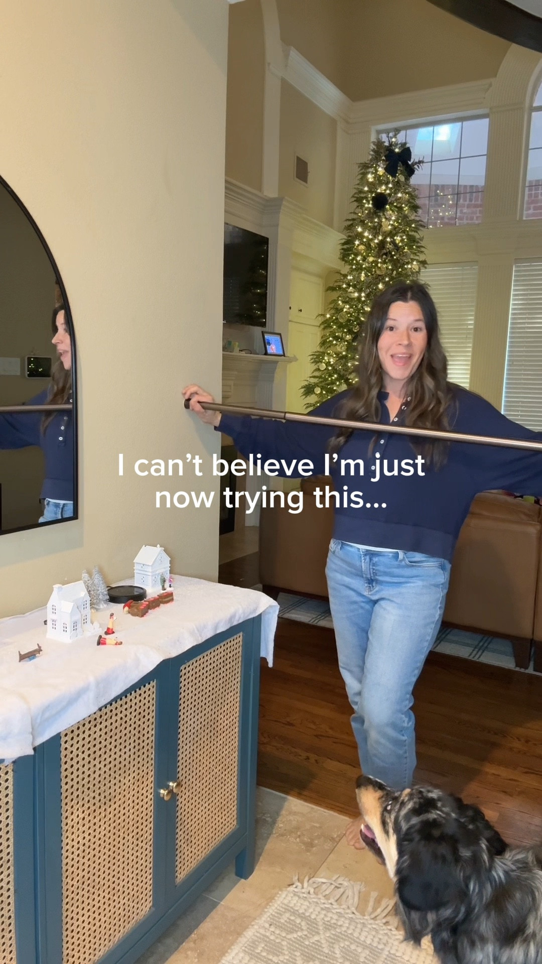 #ad Partnering with Best Choice Products to share the garland hack I’m using on repeat this year. 

Their 9ft cedar garland is so full and realistic, plus it comes pre-lit with LED lights, a twinkle mode, and a timer so it looks magical every night without needing to remember to turn it on and off. 

I used this fun tension-rod trick to hang it, simply wrap it around the rod, decorate it with ornaments or bows, and pop it right into place. 

No holes, no tools, and no waiting for help...haha. 

For the price, the quality is honestly better than a lot of the big retailer garlands I’ve tried. 

Comment GARLAND and I’ll send the link your way! 

Follow @makingfrugalfun for more holiday home hacks and affordable decorating ideas. 

#christmasdecor #holidayhacks #garlandhack #bestchoiceproducts #holidayhome #cedargreenery @bcproducts

#LTKCyberWeek #LTKHoliday #LTKHome