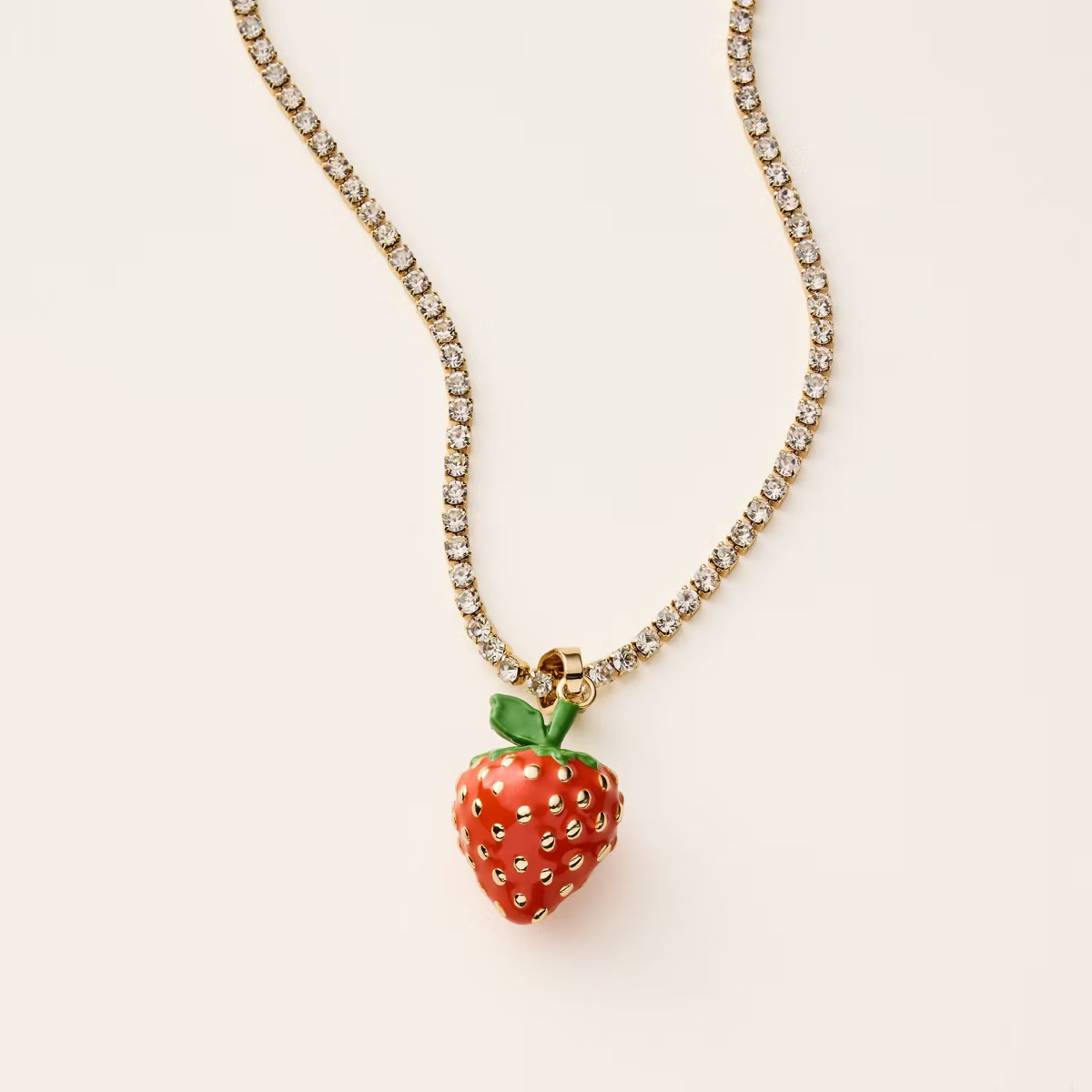 Strawberry Charm Tennis Necklace - kate spade new york x Target™ Gold | Target