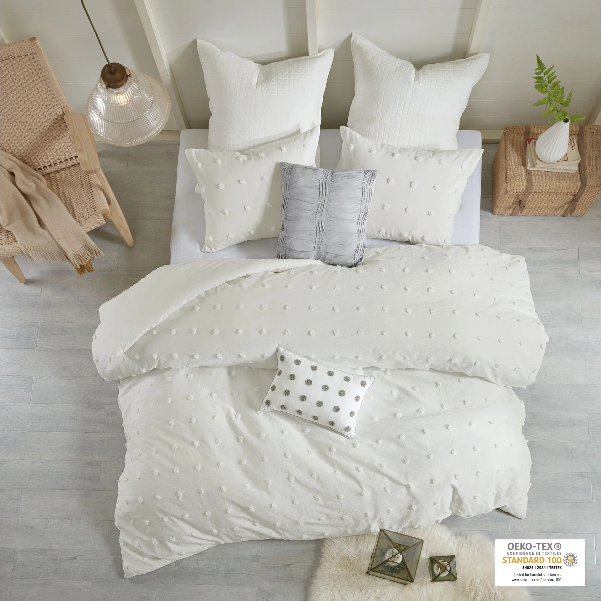 Home Essence Apartment Kay Cotton Jacquard Duvet Cover Set | Walmart (US)