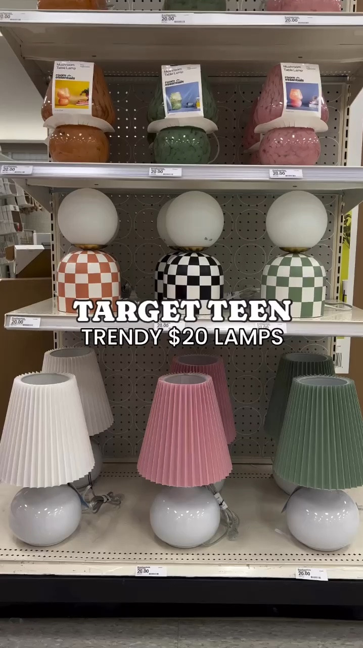 $20 trendy lighting so cute for a kids/teens space!! 🏁💕🍄

target / home decor / playroom / bedroom interior / dorm / nursery / lamps / summer checkered / fluted ceramic 

#LTKKids #LTKHome #LTKSummerSales