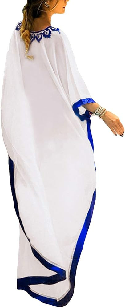 Bsubseach Women's Swimwear Turkish Kaftans Swimsuit Cover up Caftan Beach Long Dress | Amazon (US)