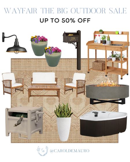 Grab these outdoor essentials from Wayfair and get up to 50% off of these furniture and decor pieces!
#onsalenow #patiomusthaves #porchrefresh #springfinds

#LTKhome #LTKsalealert #LTKstyletip