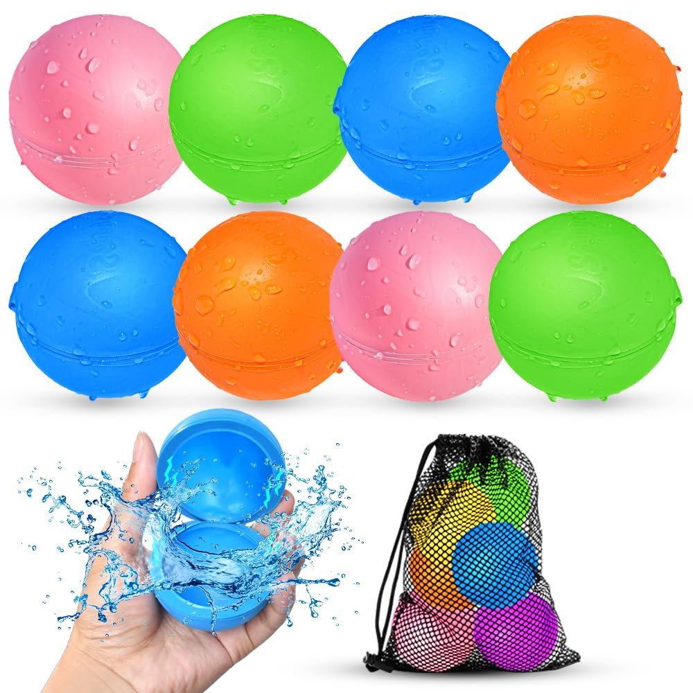 Reusable Water Balloons, Water Bombs Splash Ball, Magnetic Water Ball for Outdoor Games, Summer P... | Amazon (US)