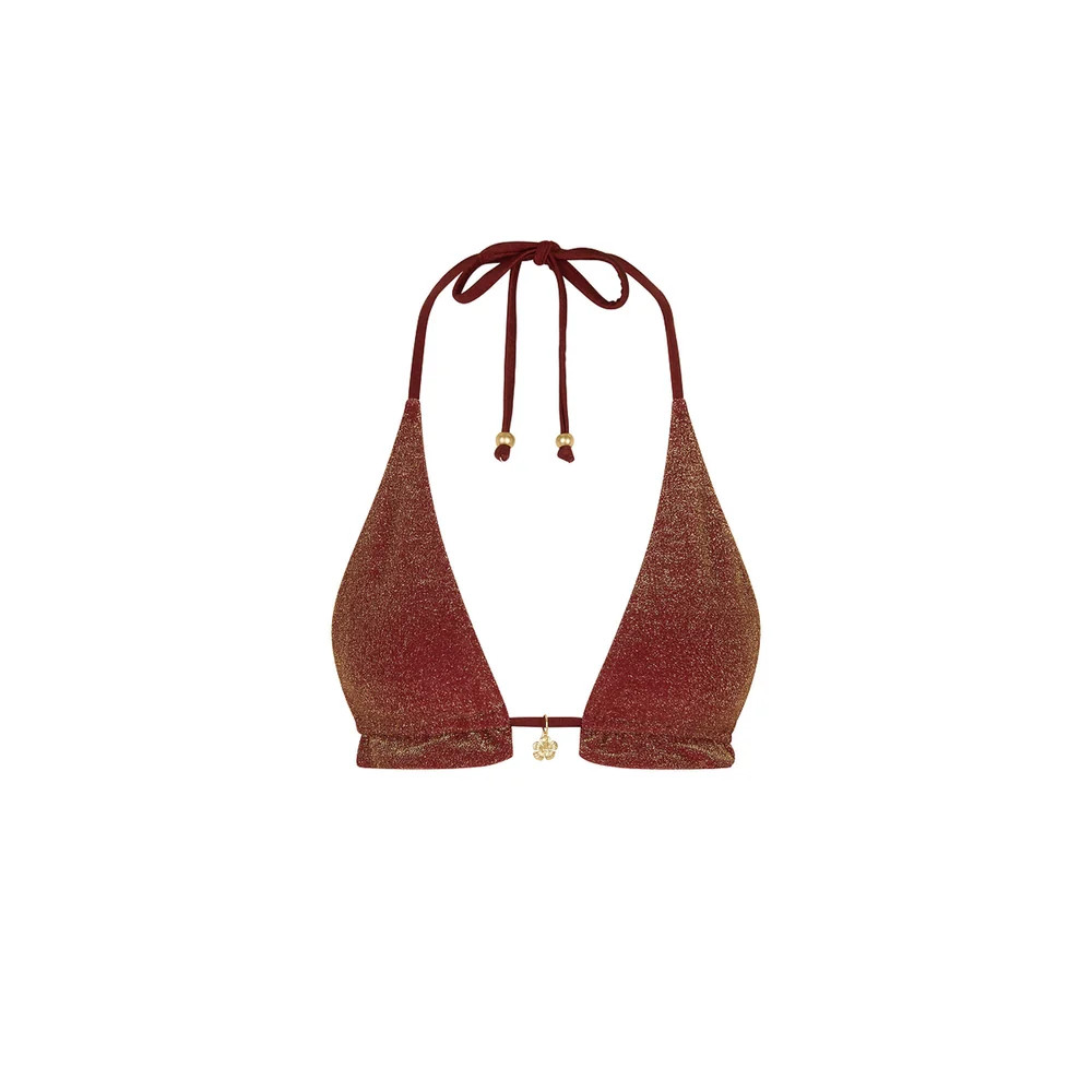 Frill Halter Bralette Bikini Top - Cinnamon | Kulani Kinis US