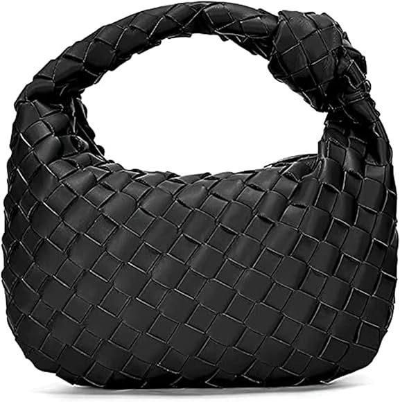 Amazon.com: Knoted Women Handbag Leather Woven Purse Tote Boho Bag Fashion Shoulder Bag Handmade ... | Amazon (US)