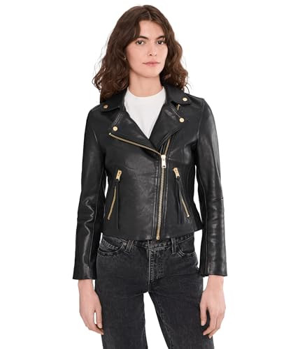 AllSaints Women's Leather Dalby Biker UK 14/US 10 | Amazon (US)