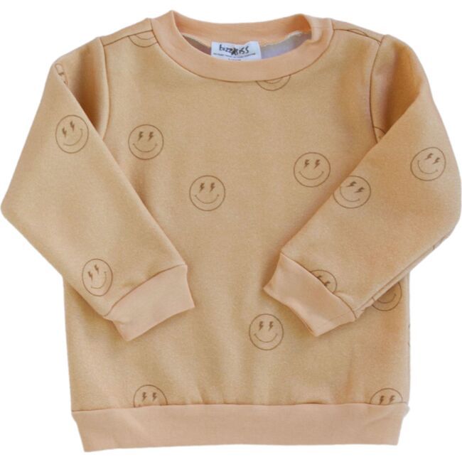 Sahara Happy Hippie Printed Sweatshirt, Brown | Maisonette