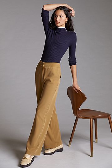 Straight Twill Pants | Anthropologie (US)