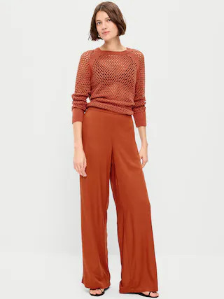 High-Waisted Playa Wide-Leg Pants | Old Navy (US)
