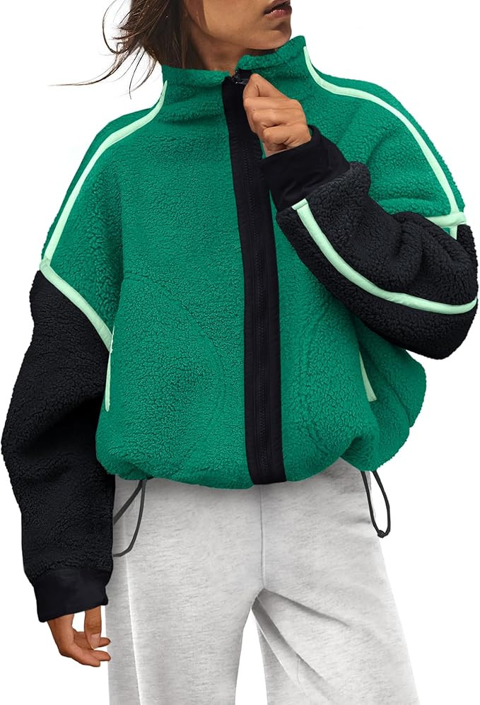 Panadila Womens Fleece Zip Up Jacket Fuzzy Sherpa Jacket Casual Teddy Coats Winter Outerwear with... | Amazon (US)