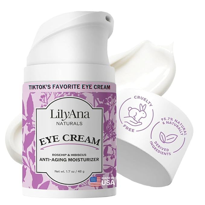 LilyAna Naturals Eye Cream for Dark Circles and Puffiness, Under Eye Cream for Wrinkles and Bags,... | Amazon (US)