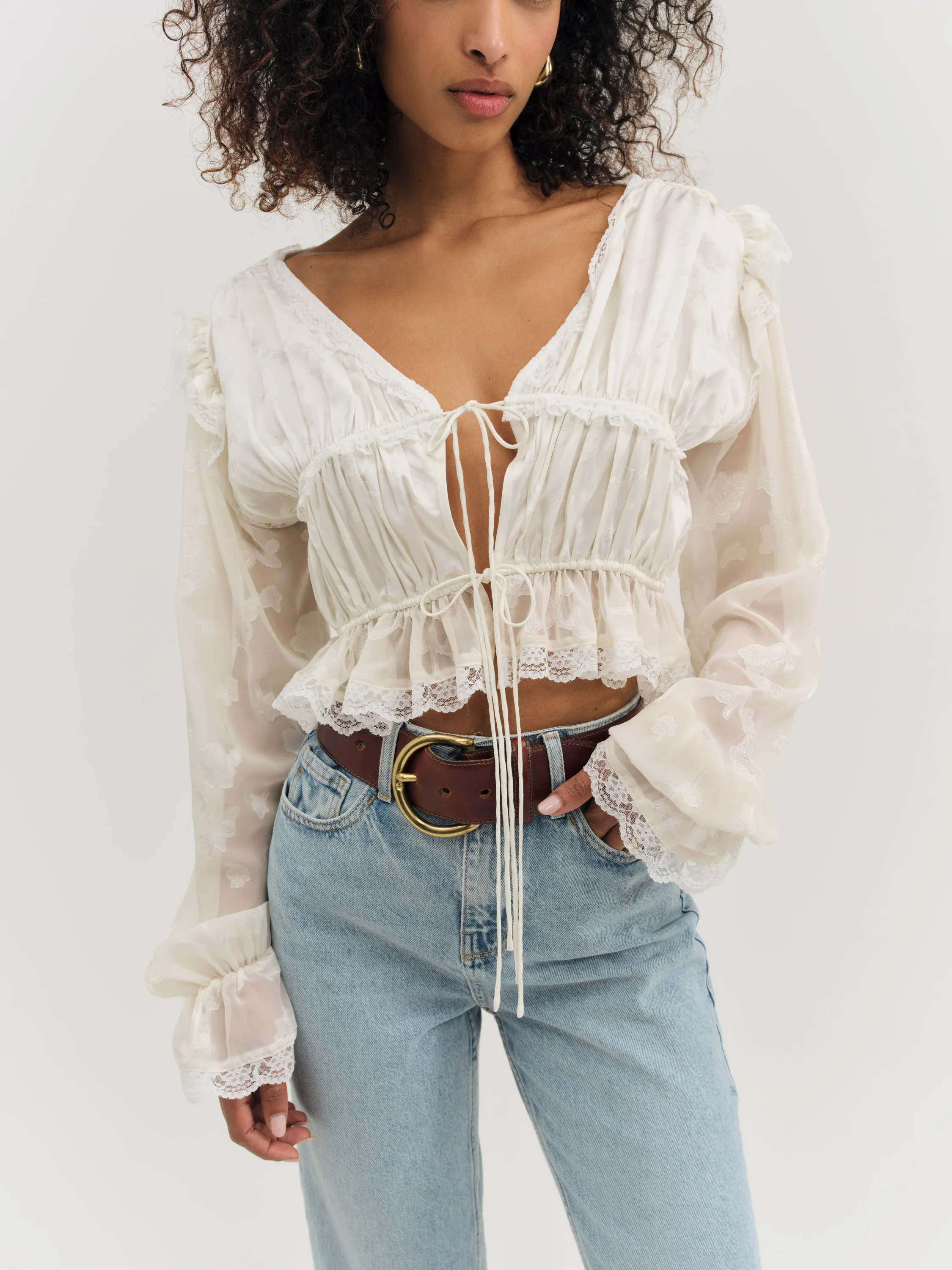 Jeanne Jacquard Top | For Love & Lemons