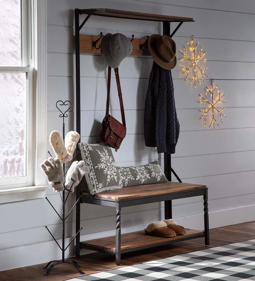 Plow & Hearth Hall Tree Coat Rack with Shoe Storage & Reviews | Wayfair | Wayfair North America