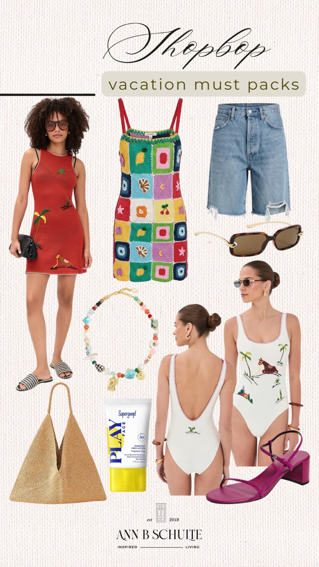 Sun, sand, and a carry-on full of favorites. These Shopbop vacation must-packs make warm weather dressing feel effortless and a little more fun. ☀️🧳🌴

#ShopbopStyle #VacationStyle #ResortWear #TravelOutfits #BeachVacation #SummerPacking #VacationEssentials #ResortStyle #TravelWardrobe #LTKStyle 

 #LTKootd #LTKSeasonal #LTKSwim