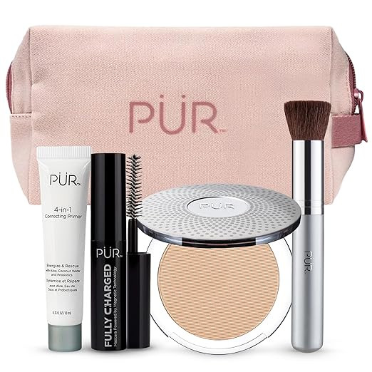 PÜR Minerals Multitasking Essentials Kit - Makeup Gift Set Includes 4-in-1 Correcting Primer, Fu... | Amazon (US)