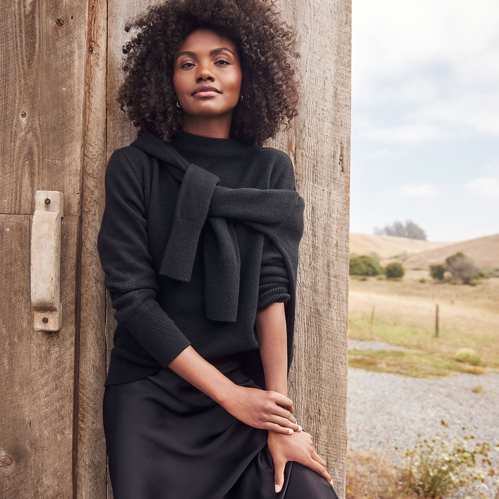 Women's Cashmere Funnel Neck Sweater | Lands' End (US)