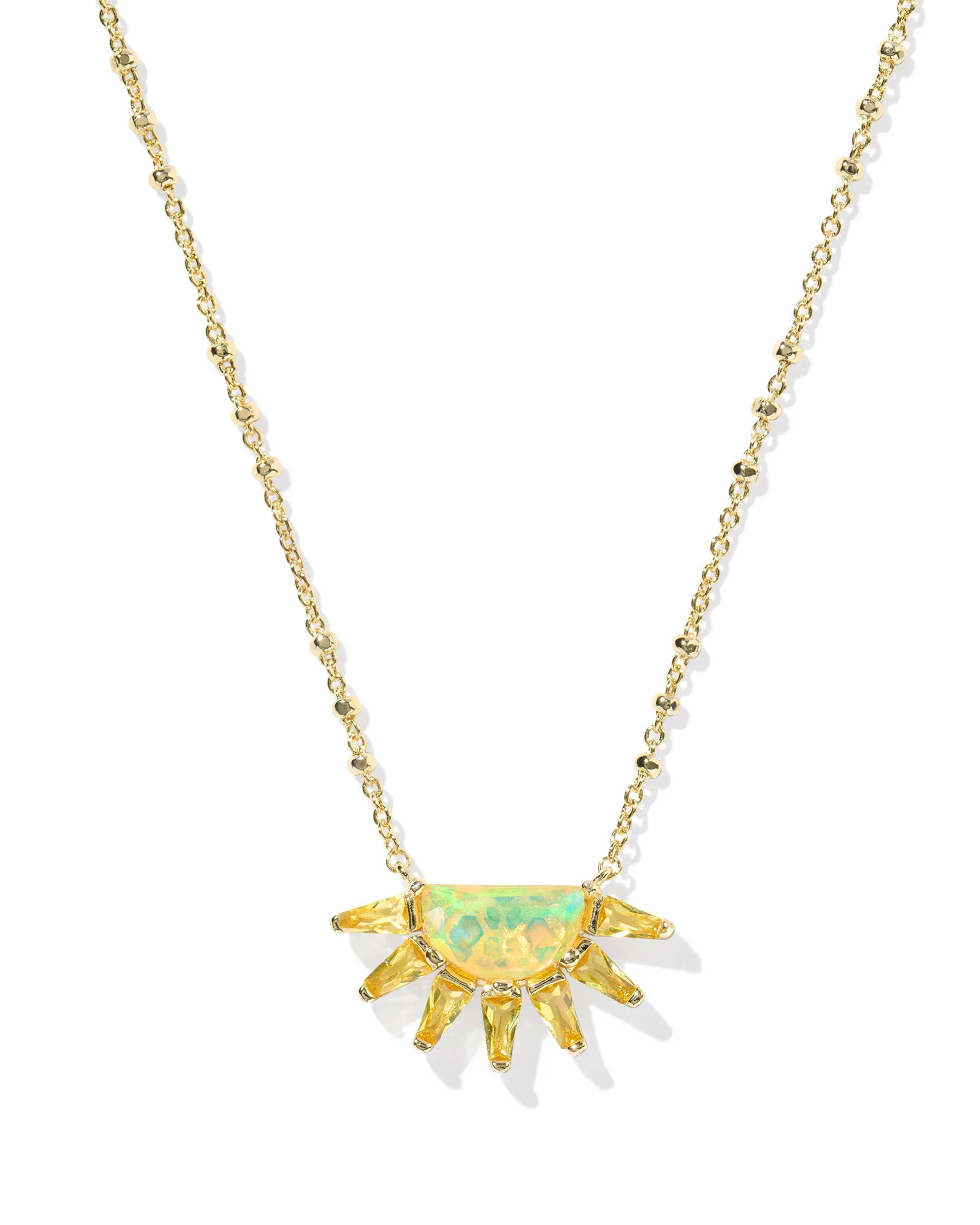 Samantha Sun Gold Short Pendant Necklace | Kendra Scott