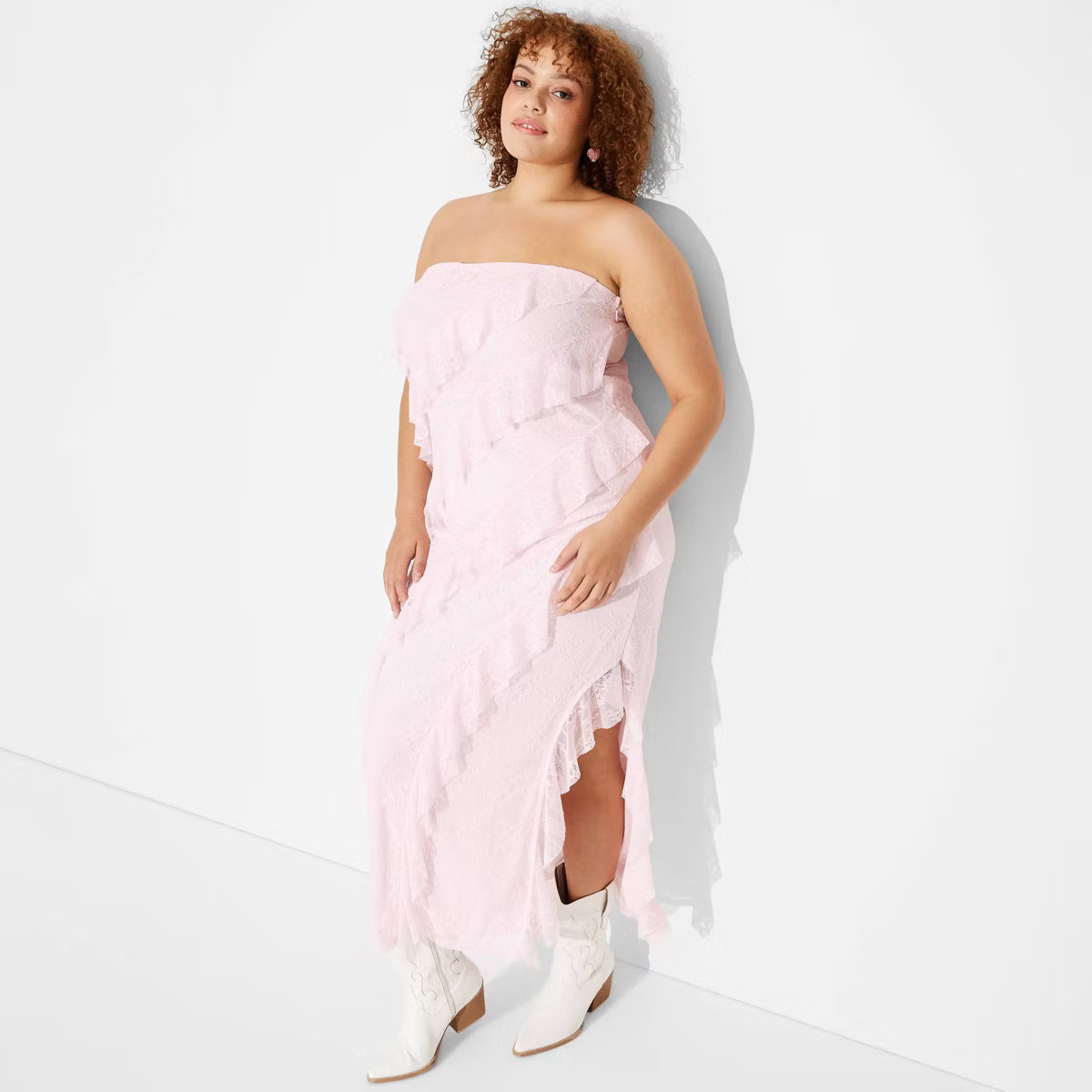 Women's Lace Ruffle Maxi Bodycon Dress - Wild Fable™ | Target