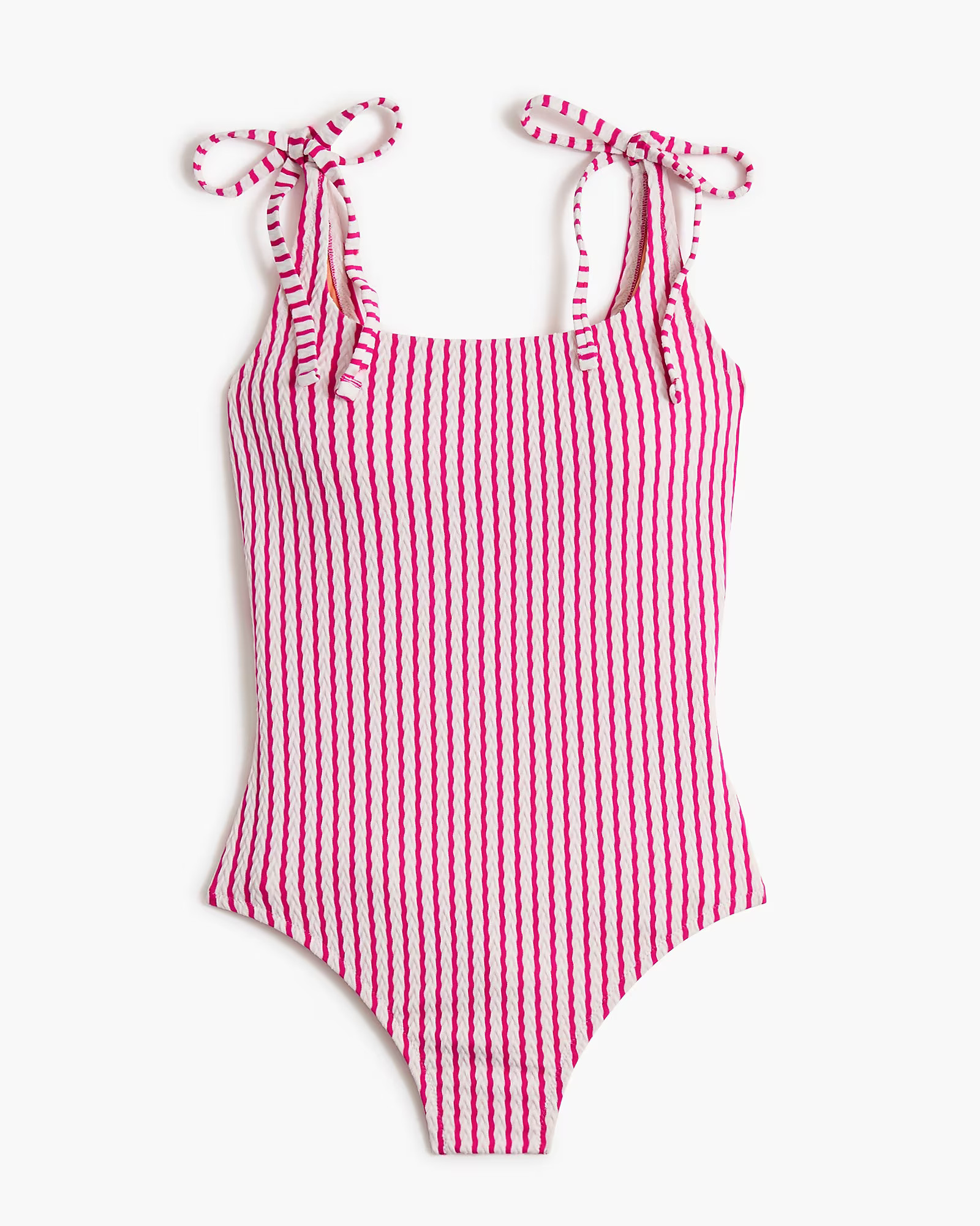 Striped tie-shoulder one-piece swimsuit | J.Crew Factory