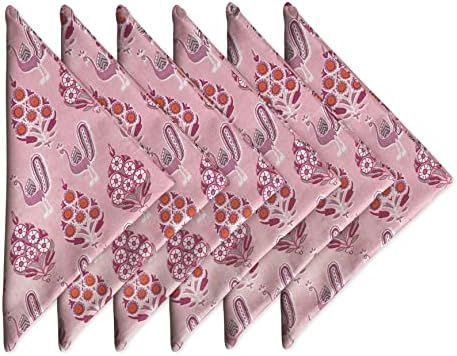 Craftbot Soft Washable Thin Cotton Printed Napkins 18x18 inches - Set of 6 - Everyday Use or Dinner  | Amazon (US)