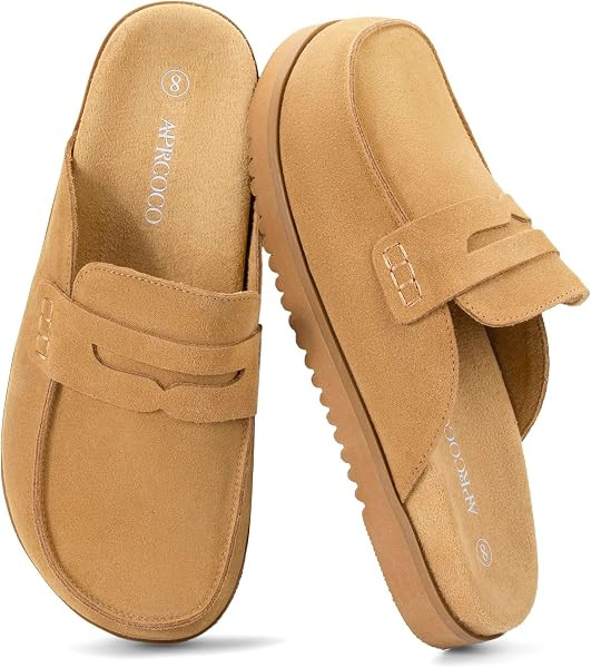 Suede Womens Clogs Wide Toe Box Non-Slip Platform Mules Clogs for Women Arch Support Comfort Slip... | Amazon (US)