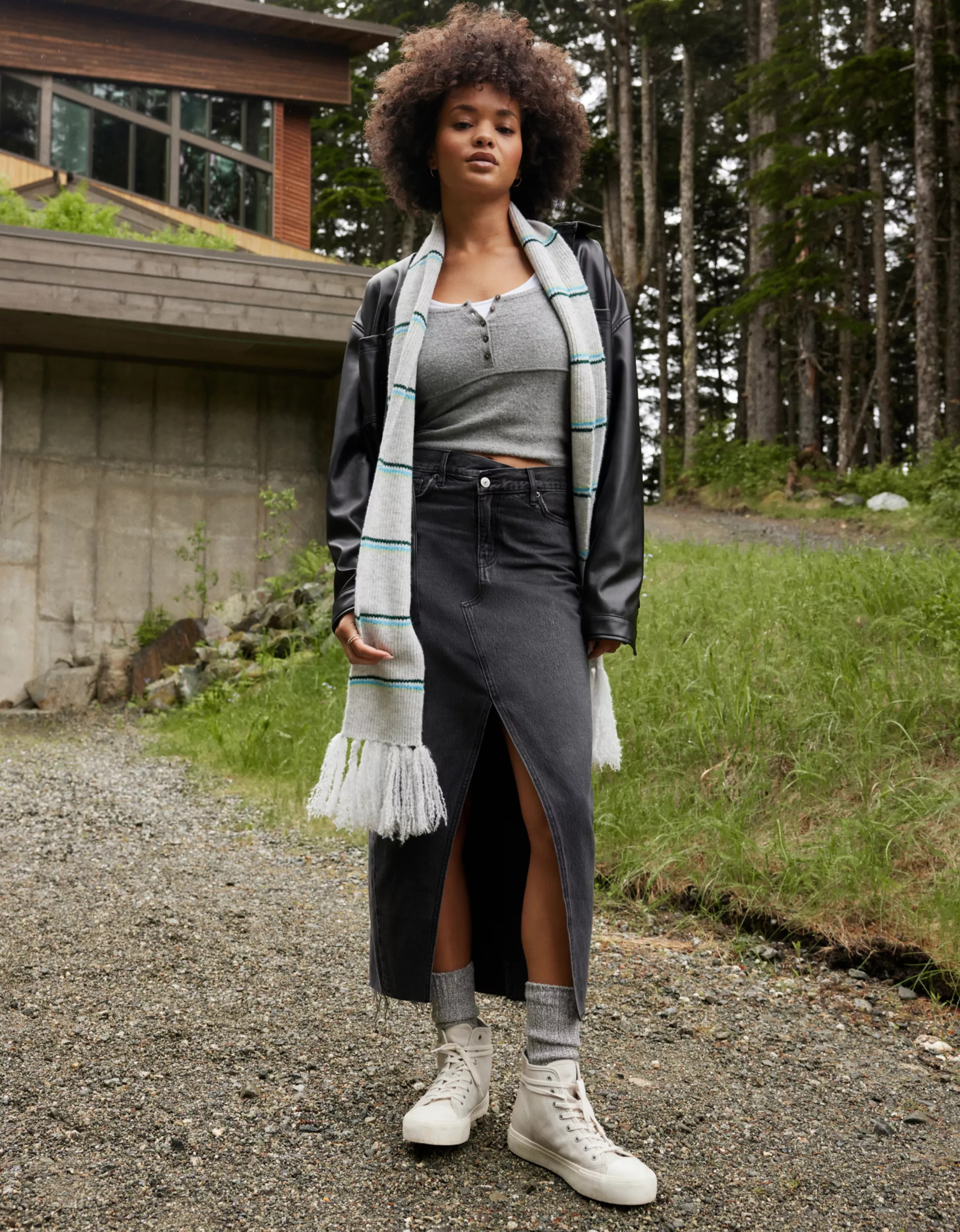 AE '90s Denim Maxi Skirt | American Eagle Outfitters (US & CA)