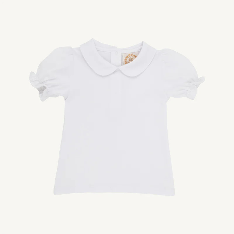 Maude's Peter Pan Collar Shirt & Onesie (Short Sleeve Pima) - Worth Av | The Beaufort Bonnet Company